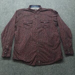 Moonshine Spirit Brad Paisley Mens Western Snap Shirt Floral Red Black MSH19W4